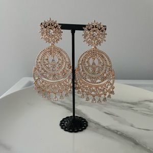 AD Rose Gold Chandlier Earrings